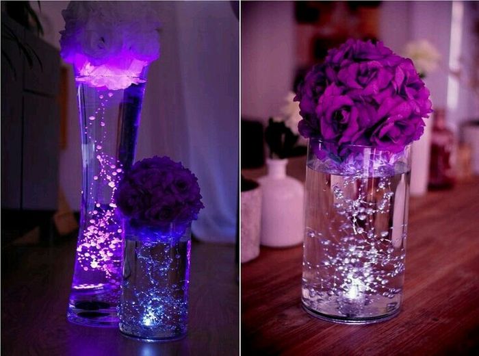 Centre de table vase lumineux - 1