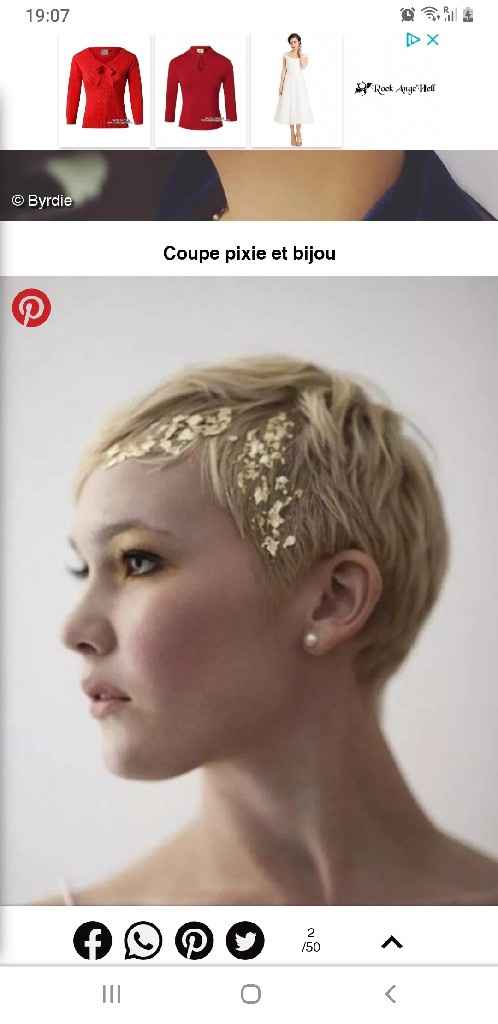Coiffure feuille or /argent - 2