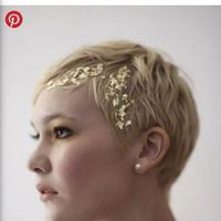 Coiffure feuille or /argent - 2