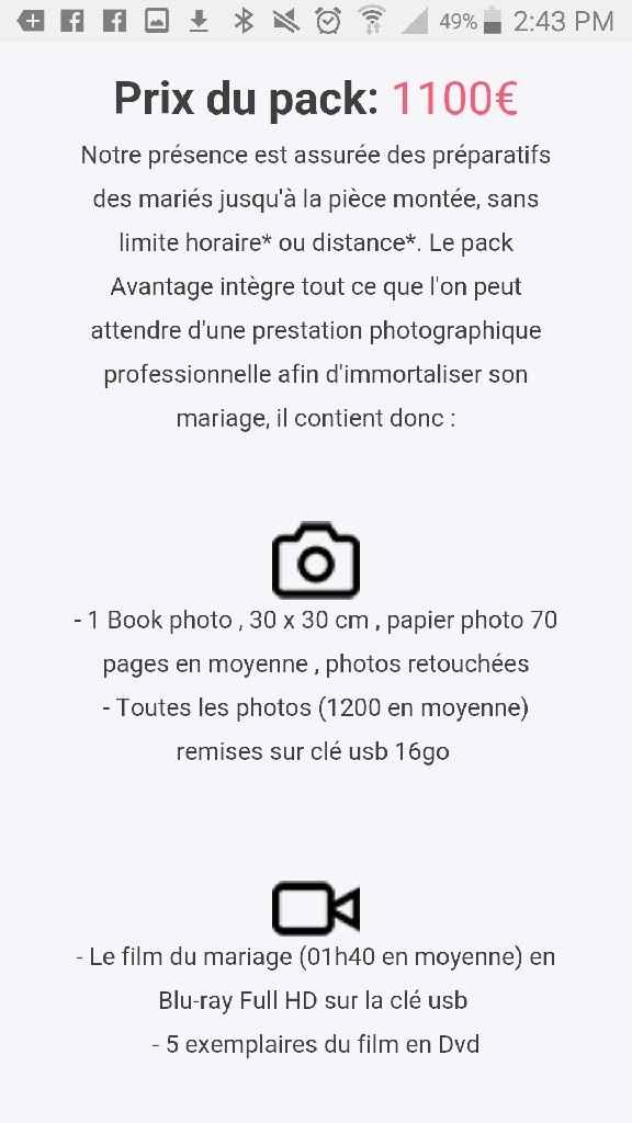Prix des prestataire ( photographe) - 3
