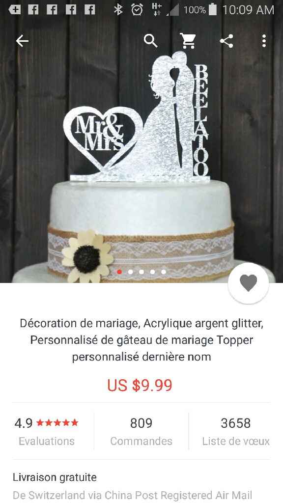 Decoration/figurine gateaux avis - 1
