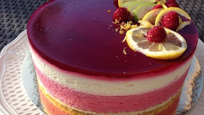 Entremet framboise citron 