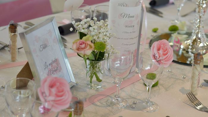 Déco de table rose