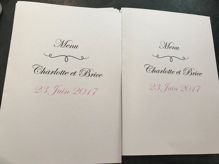 J-31 impression des menus - 1