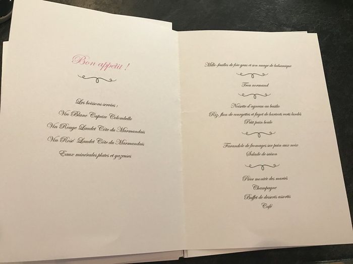 J-31 impression des menus - 2