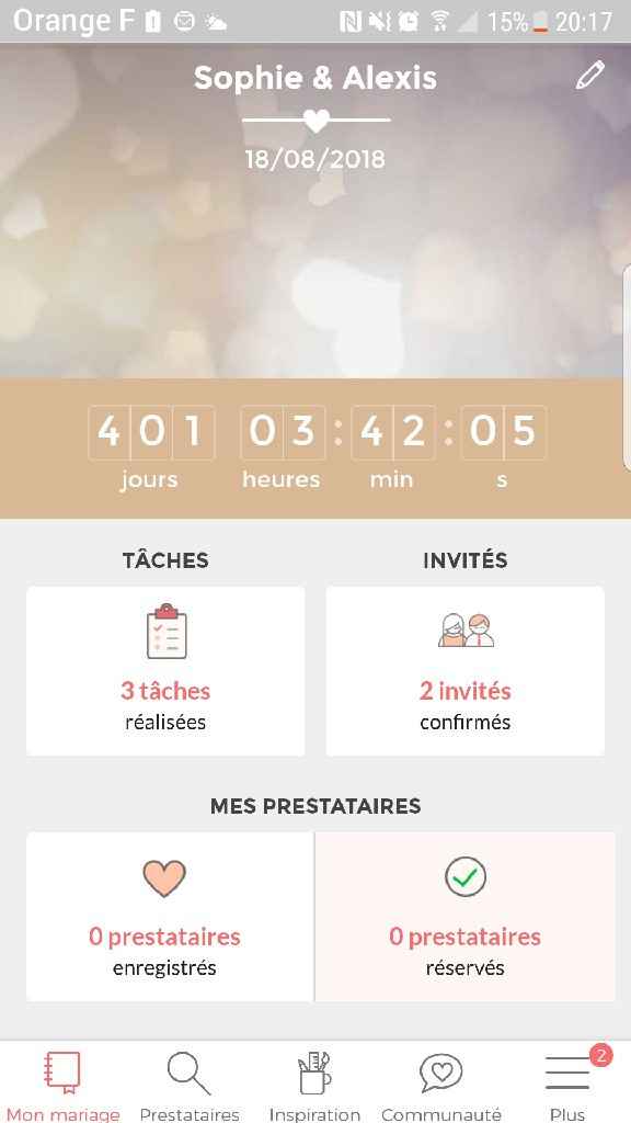 Où en sont vos compteurs Mariages.net ? - 1
