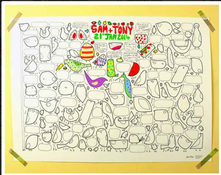 livre d'or affiche à colorier