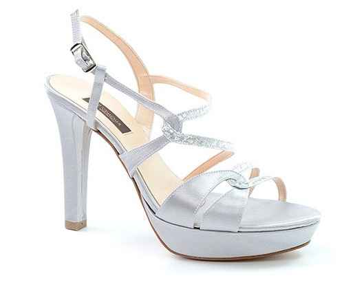 sandale satin argent
