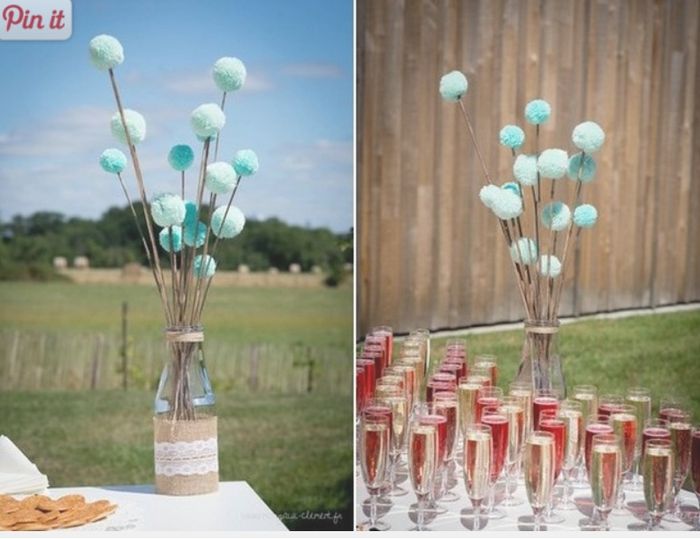 pompom bleu