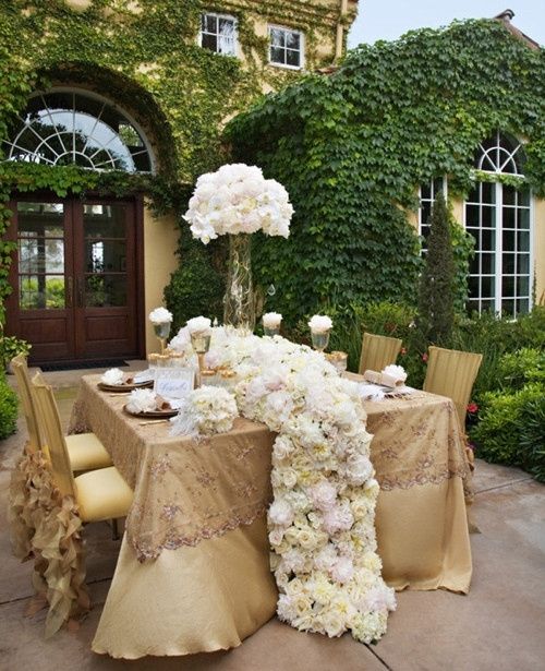 chemin de table fleurs