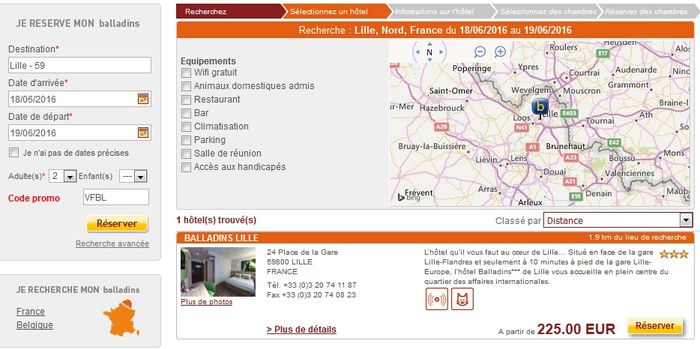 hotel sur Lille