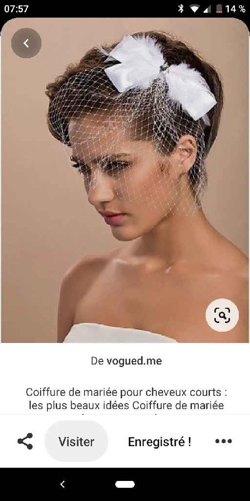 Idée coiffure très courte et voile ? - 1