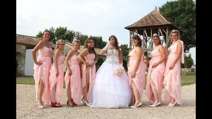 Mes demoiselles d'honneur après la cérémonie 