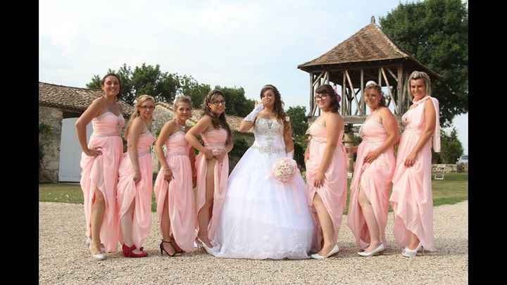 Mes demoiselles d'honneur après la cérémonie 