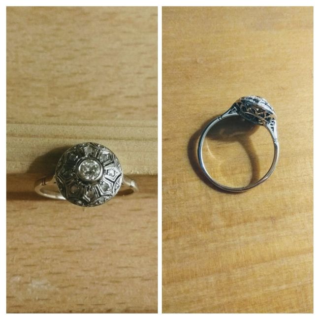 Bague art déco / vintage en guise d'alliance. help - 2