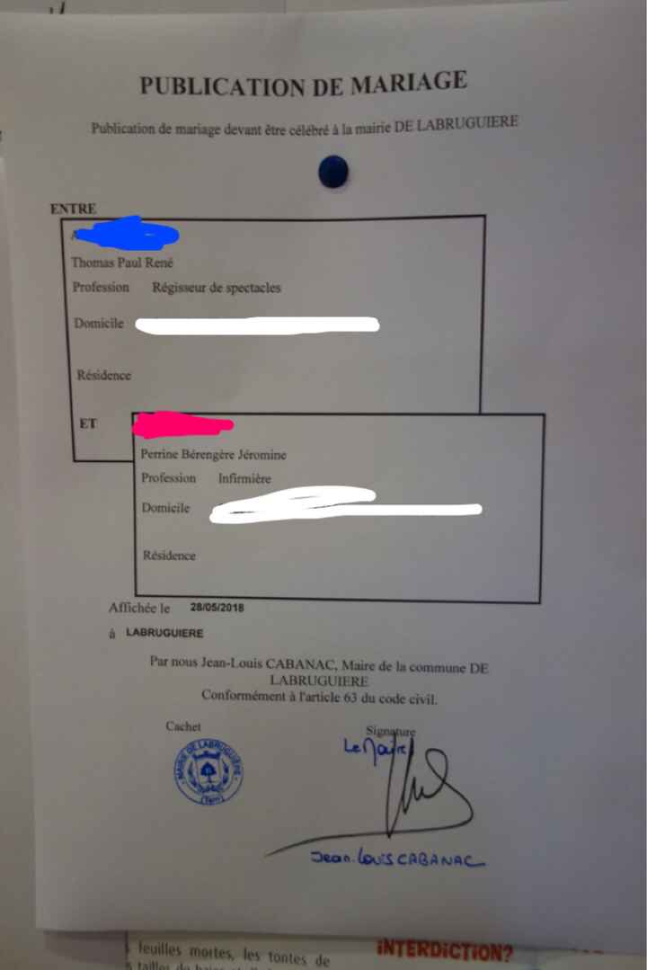 Publication des bans 😊 - 1