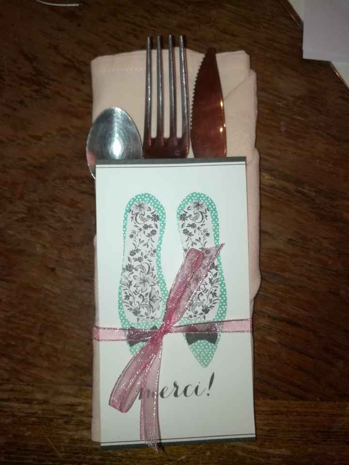 Pliage serviette et carte de remerciement - 2