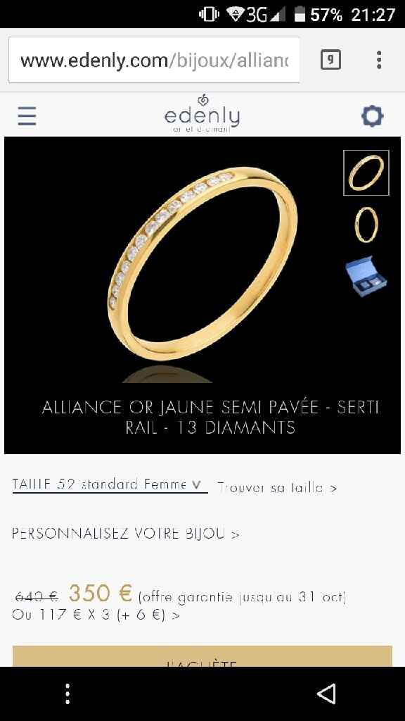 Bague de fiançailles et alliance edenly - 1