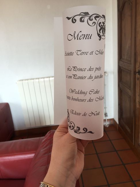 Menu papier calque - 2