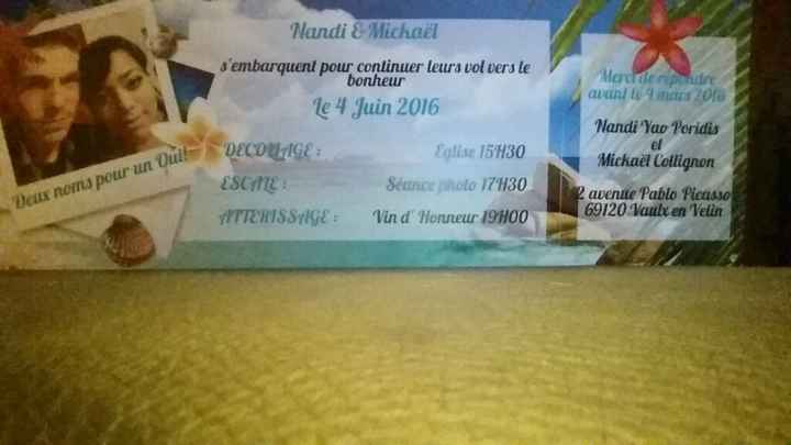 Faire-part diy: résultat et bilan - 1