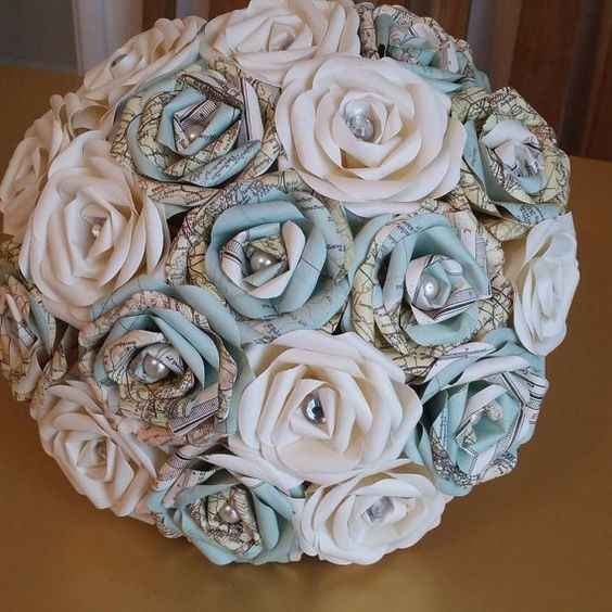 Bouquet origami perles