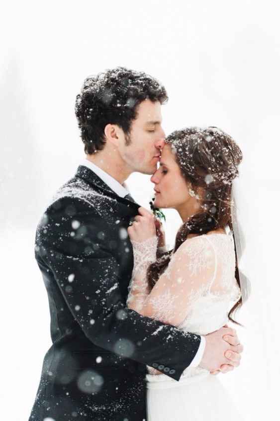 Mariage sous la neige