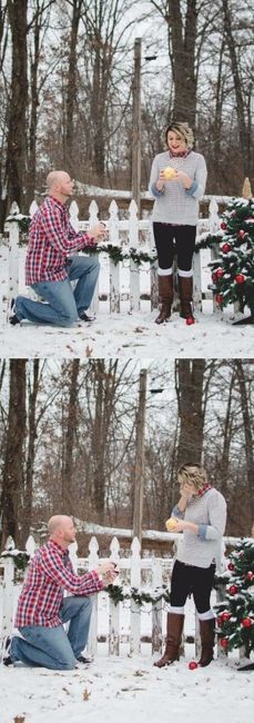 Demande en mariage enneigée