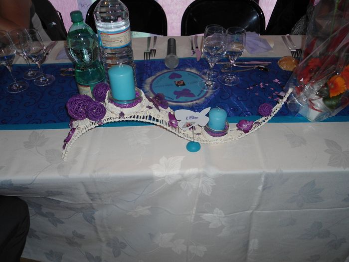 Décoration de la table d'honneur