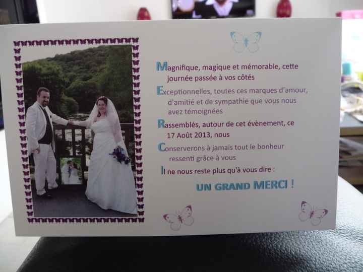 Carton de remerciements (recto)