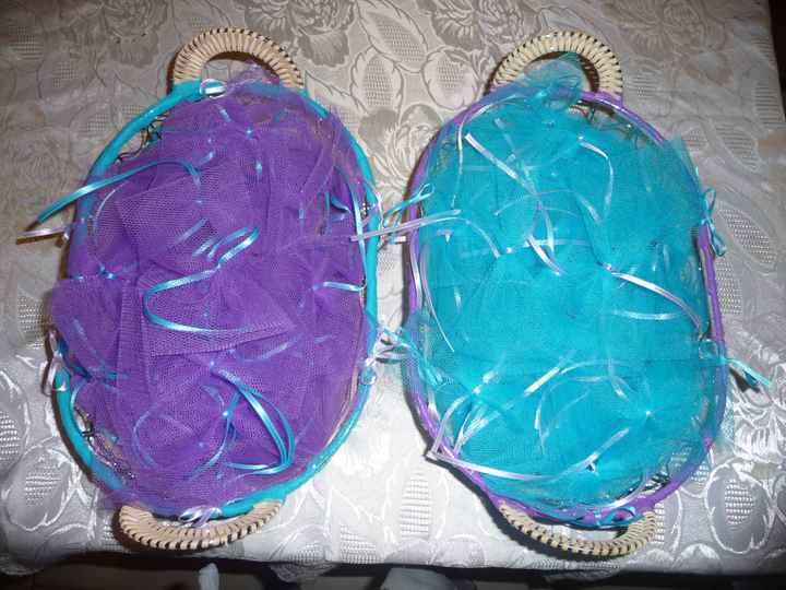 Corbeilles de noeuds pour les voitures des invités