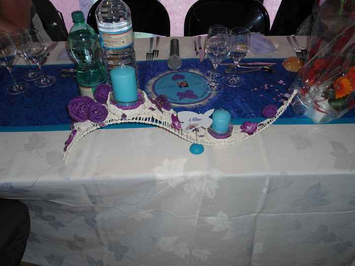 Décoration de la table d'honneur