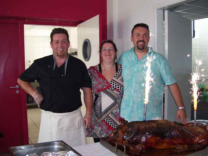 Cochon grillé et gratin dauphinois pour le retour de noces