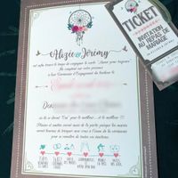 Faire part avec ticket repas