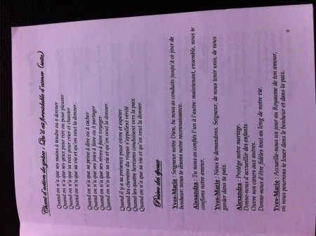 livret de messe