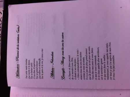 livret de messe
