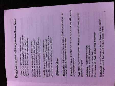 livret de messe