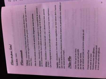 livret de messe
