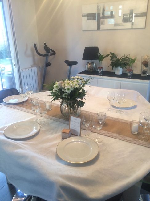 Premier essai décoration de nos tables 