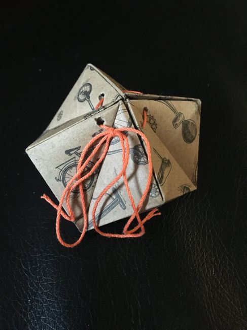 Essai contenant dragées en origami - 2