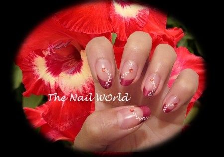 nail art rouge et blanc