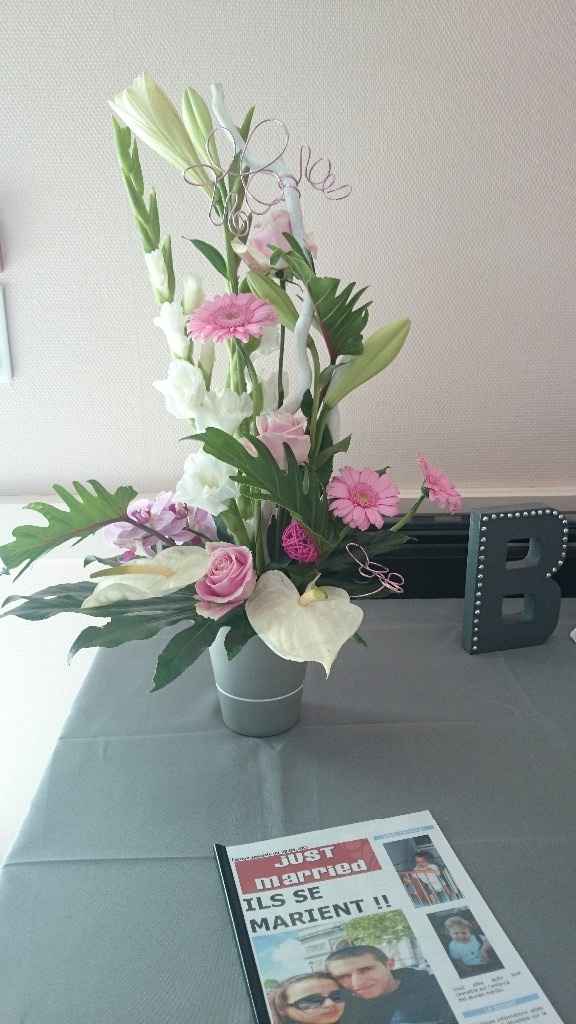 Composition florale pour la table de l'urne