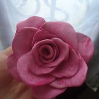 rose pate a modeler a cuire