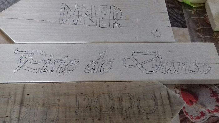 Préparatifs des écritures pour flèches de direction - 2