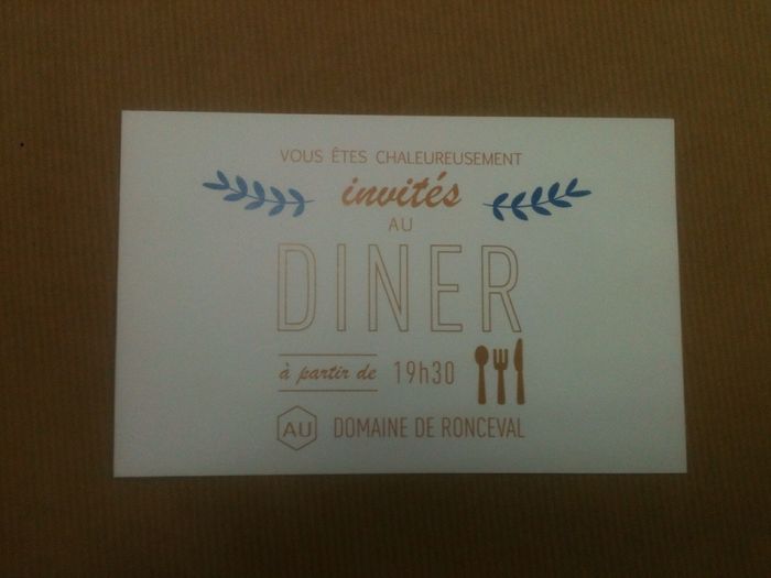 Carton dîner