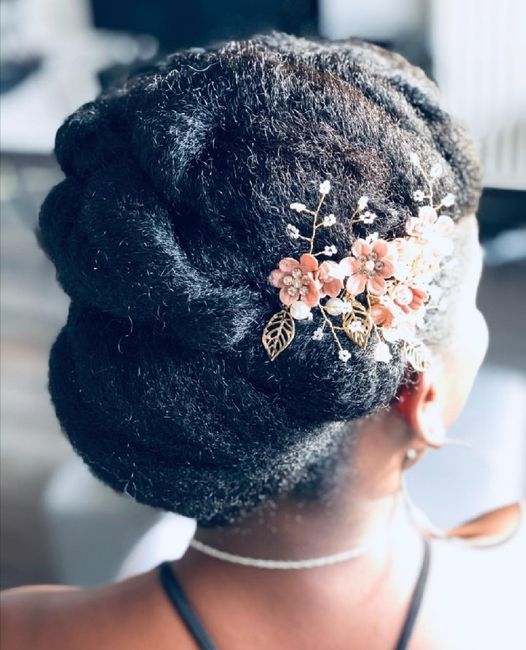 Coiffure mariage cheveux nappy - 1