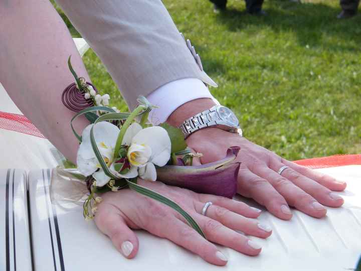 bracelet de fleur pour temoin et demoiselle d'honneur