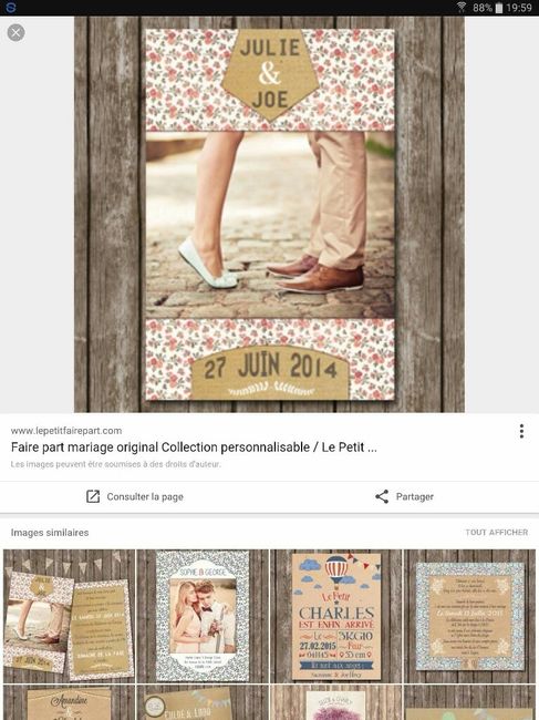 Faire part vintage liberty - 1