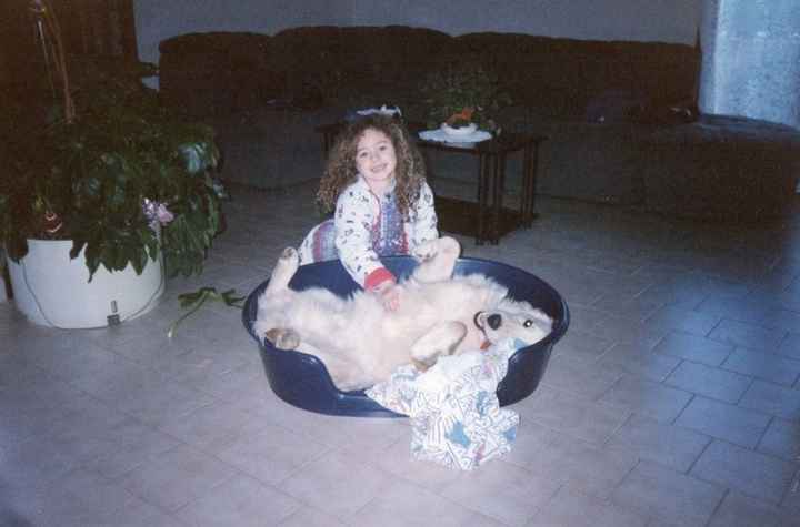 Moi à 8 ans avec mon chien Nicky 2 ans