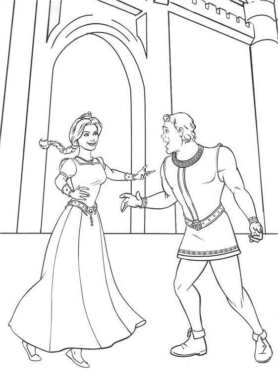 Fiona et Shrek en prince