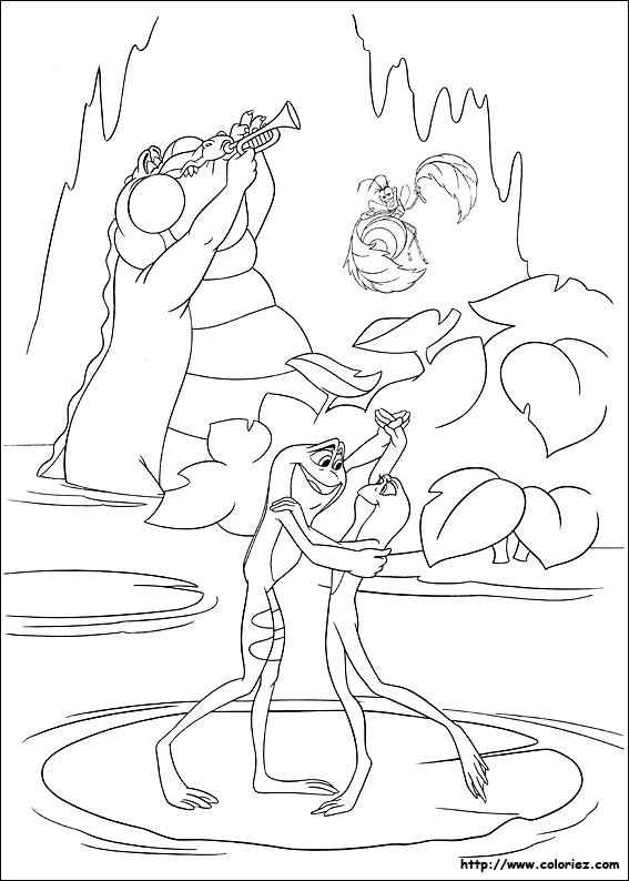 La Princesse et la Grenouille; Tiana, Naavin, Louis, et Ray 